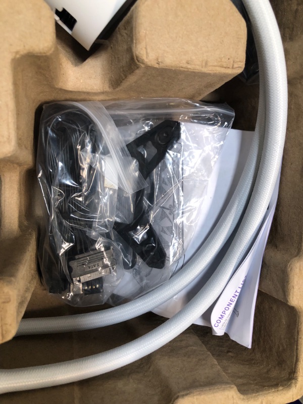 Photo 1 of NZXT Kraken 240 RGB - 240mm AIO CPU Liquid Cooler - Customizable 1.54"" Square LCD Display for Images, Performance Metrics - High-Performance Pump - 2 x F120 RGB Core Fans - White Kraken RGB 2023 240mm Radiator White