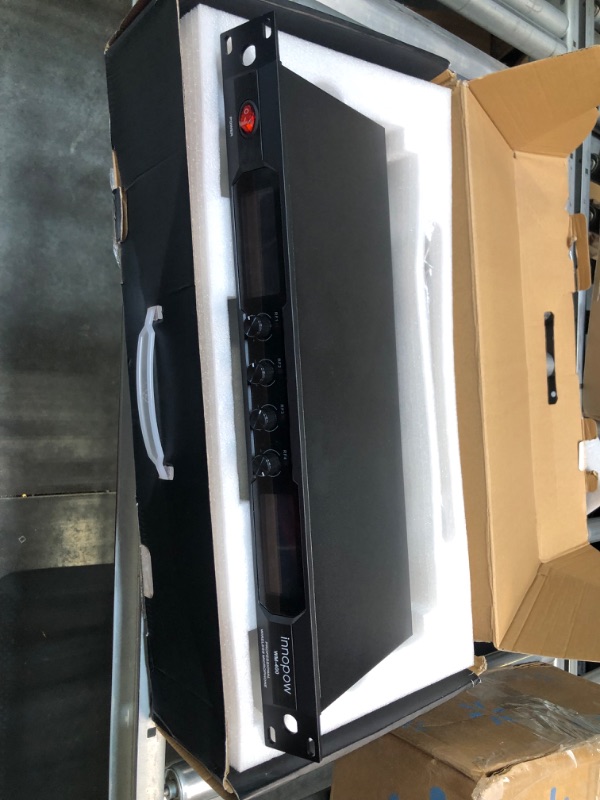Photo 1 of innopow 4-Channel Wireless Microphone System, Quad UHF Metal Cordless Mic, 4 Handheld Mics, Long Distance150-200Ft, Fixed Frequency, 16 Hours Use for Karaoke Singing, Church Black