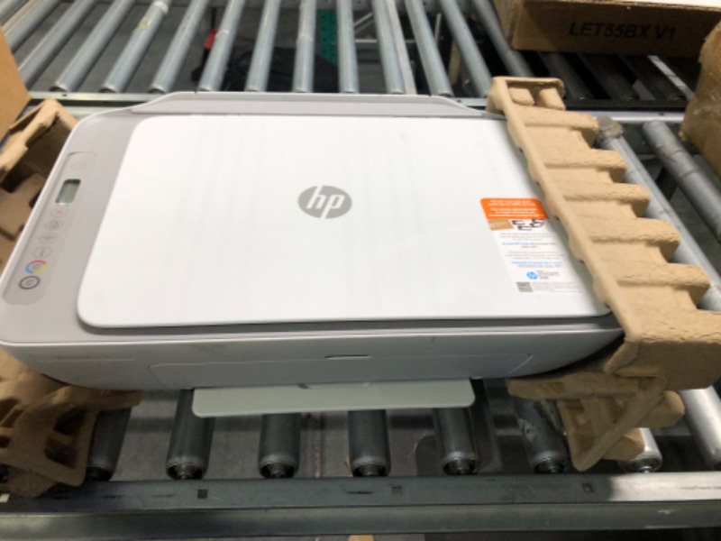 Photo 1 of HP DeskJet 2755e Wireless Color All-in-One Printer with bonus 6 months Instant Ink (26K67A), white