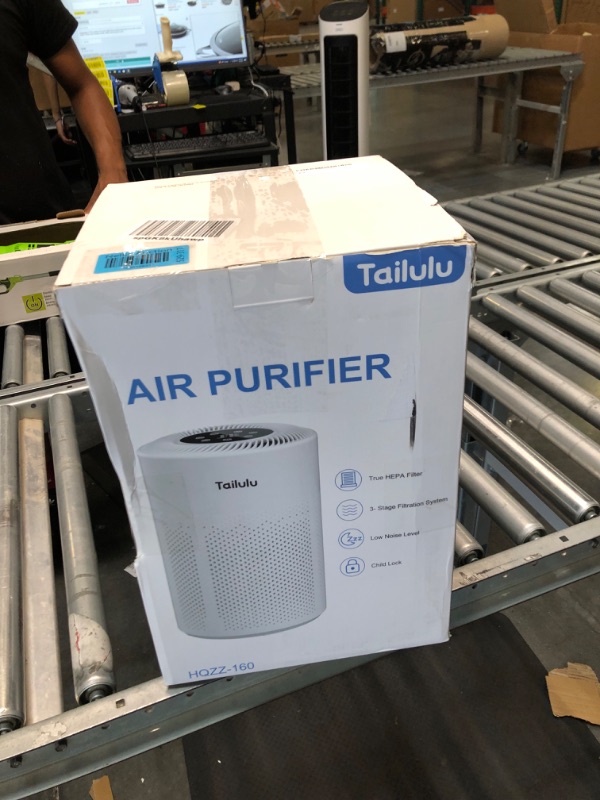 Photo 1 of Air Purifier for Bedroom, H13 True HEPA Air Purifier for Home Large Room Up to 1722ft², with Night Light, 4 Timer, Light, Child Lock for Allergies Pets Dust Smoke Pollen Dander Hair Smell and Dog Odor Blue