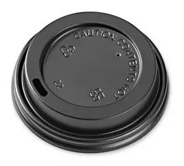 Photo 1 of Ripple Insulated Cup Lids - 8 oz, Black 50 PACK 