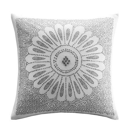 Photo 1 of 20"x 20" Oversize Sofia Cotton Square Throw Pillow Gray - Ink+Ivy
