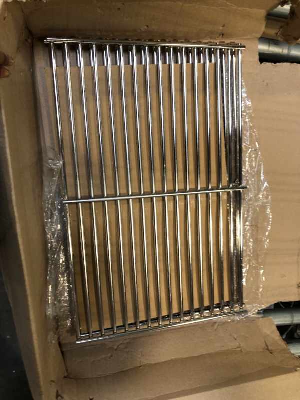 Photo 3 of 19 inch Stainless Steel Grill Grates for Brinkmann 810-8401-S 810-8532-F 810-8534-S 810-2200-0, 810-2210-0, Charbroil 4632210, Broil-Mate, Charmglow, Turbo Gas Grill, Char Griller replacement grates