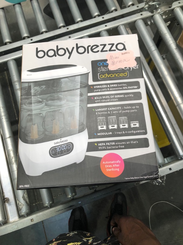 Photo 3 of Baby Brezza Baby Bottle Sterilizer and Dryer Advanced – Electric Steam Sterilization Machine – Universal Sterilizing for All Bottles: Plastic + Glass + Pacifiers + Breast Pump Parts - HEPA Filtration