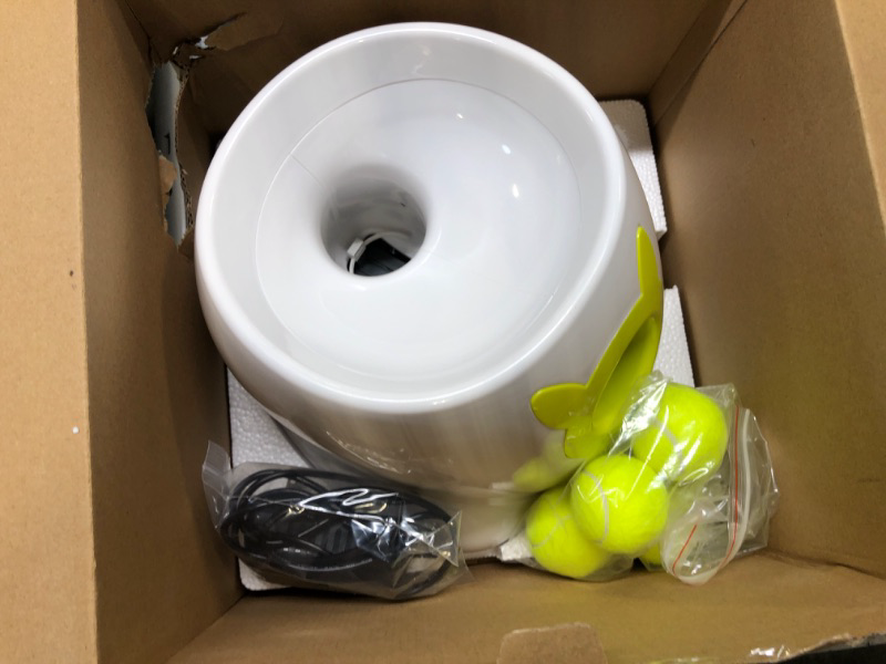 Photo 1 of PALULU Automatic Ball Launcher for Dog, Balls Included (White)