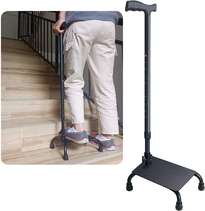 Photo 1 of Aliseniors Stair Climbing Assist Cane - Half Step Stair Lift Aid for Seniors Stair Steady to Walk Up and Down Stairs or Steps - Adjustable Walking Sticks for Right or Left Handed Men or Women
