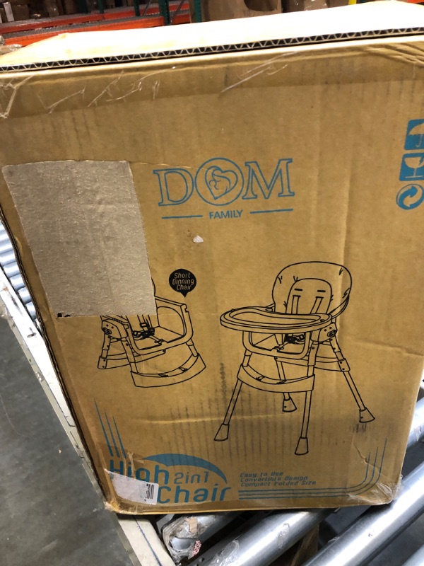 Photo 1 of Dream on Me Portable 2-in-1 Table Talk High Chair, Gray