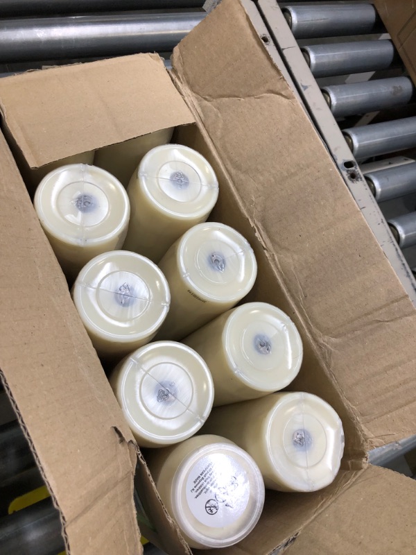 Photo 4 of 9 Day White Prayer Candles, 20 Pack - 7" Tall Pillar Candles for Religious, Memorial, Party Decor, Vigil and Emergency Use - Vegetable Oil Wax in Plastic Jar Container - by Hyoola