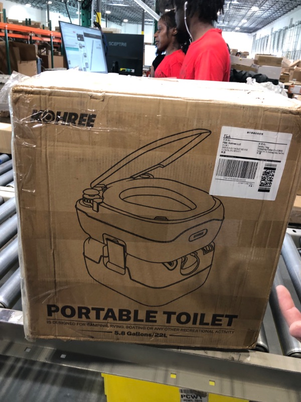 Photo 5 of Kohree Portable Toilet Camping Porta Potty, 5.8 Gallon Waste Tank, Indoor Outdoor Toilet with CHH Piston Pump and Level Indicator, Leak-Proof Cassette Toilet for RV Travel, Boat and Trips.