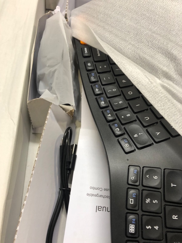 Photo 1 of Ergonomic Wireless Keyboard Mouse, ProtoArc EKM01 Ergo Bluetooth Keyboard and Mouse Combo, Split Design, Palm Rest, Multi-Device, Rechargeable, Windows/Mac/Android