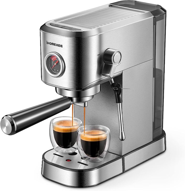Photo 1 of 15Bar Espresso Machine, Espresso Maker with Commercial Steamer for Latte and Cappuccino, Expresso Coffee Machine with 42 oz Removable Water Tank, Full Stainless Steel -