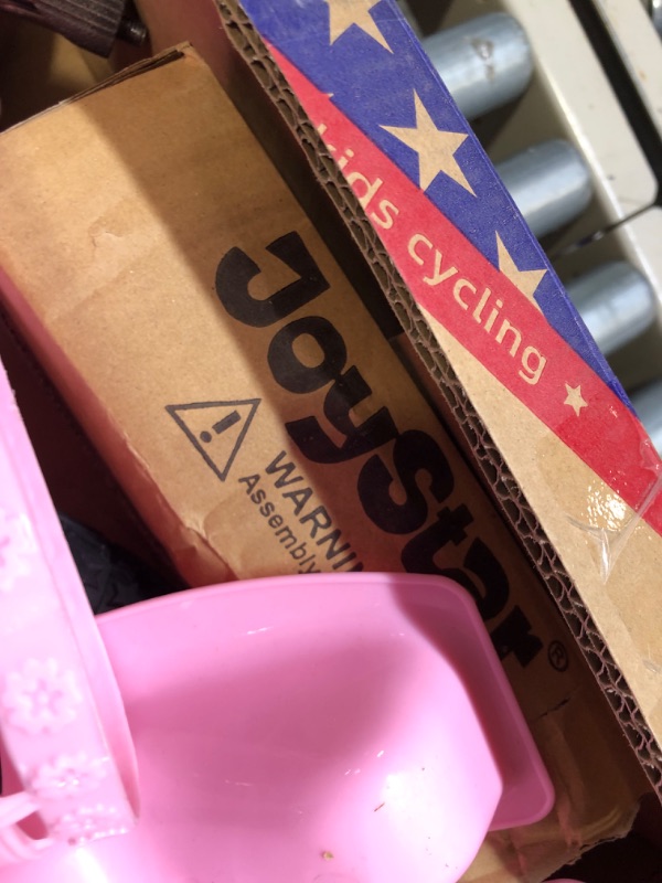 Photo 2 of ****Missing seat bolt*******JOYSTAR Little Daisy Kids Bike for 2-7 Years Girls with Training Wheels & Front Handbrake 12 14 16 Inch Princess Kids Bicycle with Basket Bike Streamers Toddler Girl Bikes, Blue Pink White
