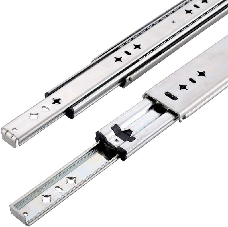 Photo 1 of 1 Pair of 20 Inch Soft Close Ball Bearing 250 LB Capacity Heavy Duty Drawer Slides, Full Extension Cabinet Drawer Slides