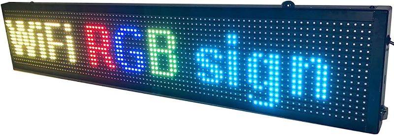 Photo 1 of LED display with WiFi+USB, P10 RGB color sign 40" x 8" with high resolution and new SMD technology. Perfect solution for advertising