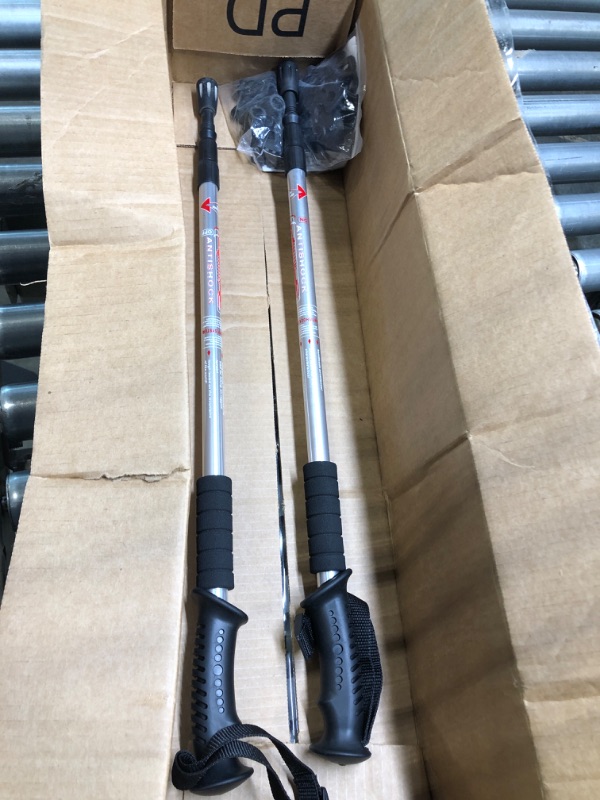 Photo 1 of Aihoye Hiking Trekking Poles, 2 Pack Collapsible,Lightweight, Anti Shock, Hiking or Walking Sticks,Adjustable Hiking Pole for Men and Women