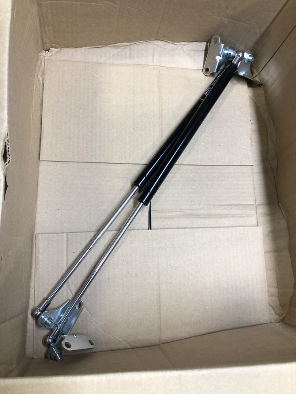 Photo 3 of 20 Inch 150 lb/667N Per Gas Shock Strut Spring for RV Bed Boat Bed Cover Door Lids Floor Hatch Door Shed Window and Other Custom Heavy Duty Project, a Set of 2 with L Mounts Vepagoo 150lb/667N 20in