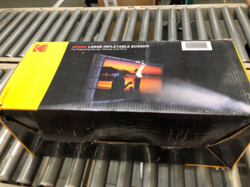 Photo 1 of KODAK Inflatable Outdoor Projector Screen | 14.5 Feet, Blow-Up Screen for Movies, TV, Sports Games & More | Includes Air Pump, Storage Carry Case, Stakes, Repair Patches
