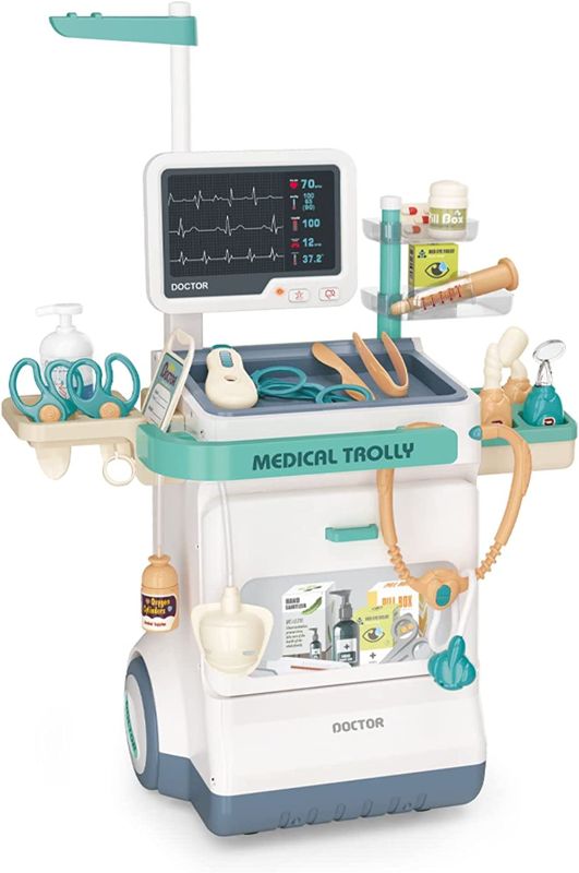 Photo 1 of Deluxe Doctor Kit for Kids - 26 Piece Pretend Medical Station Toy Set with Play Stethoscope and Medical Instruments - Perfect Role Play Gift for Toddlers and Young Children
