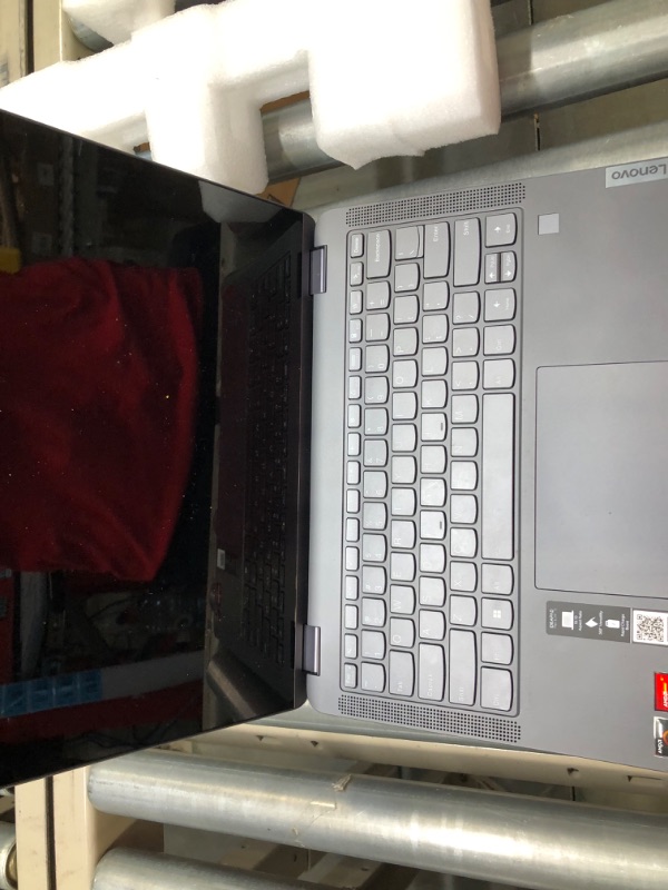 Photo 4 of Lenovo Flex 5 Laptop, 14.0" FHD Touch Display, AMD Ryzen 5 5500U, 16GB RAM, 512GB Storage, AMD Radeon Graphics, Windows 11 Home, Storm Grey **MISSING CHARGER, CANNOT TEST IN WAREHOUSE**