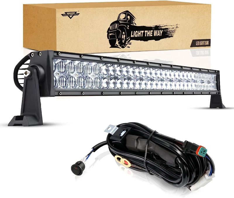 Photo 1 of Auxbeam 32" LED Light Bar 180W Off Road Driving Lights LED Work Light Spot Flood Fog Lamp 5D Lens with Wiring Harness for Car, Truck, Offroad Vehicle, ATV, UTV, Pickup
