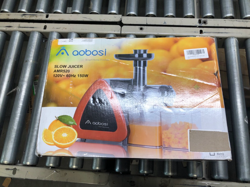 Photo 2 of Aobosi Slow Masticating Juicer Machine, Cold Press juicer Extractor, Quiet Motor, Reverse Function, High Nutrient Fruit and Vegetable Juice with Juice Jug & Brush for Cleaning, Gray