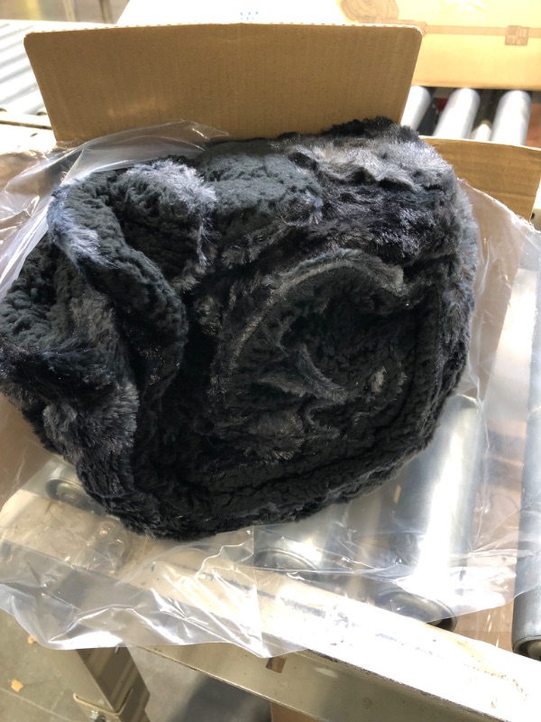Photo 1 of Bedsure Faux Fur King Size Blanket for Bed - Black Fuzzy Plush Fluffy Soft Warm Thick Reversible Tie-dye Sherpa Fleece Large Blankets King Size, 108x90 inches King/Cal King(108"x90") Tie Dye Black