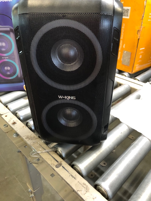 Photo 4 of W-KING Loud Bluetooth Speakers with Subwoofer, 80W Party Portable Outdoor Speakers Bluetooth Wireless -Deep Bass, Huge 105dB Sound, Mixed Color Lights, 24H Play, AUX, USB Play, TF Card, Non-Waterproof **NO CORDS INCLUDED**
