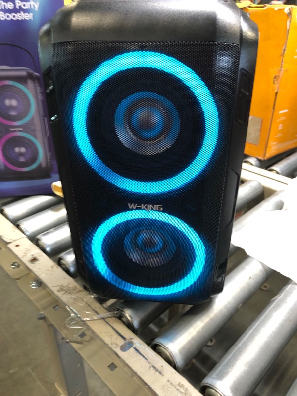 Photo 5 of W-KING Loud Bluetooth Speakers with Subwoofer, 80W Party Portable Outdoor Speakers Bluetooth Wireless -Deep Bass, Huge 105dB Sound, Mixed Color Lights, 24H Play, AUX, USB Play, TF Card, Non-Waterproof **NO CORDS INCLUDED**
