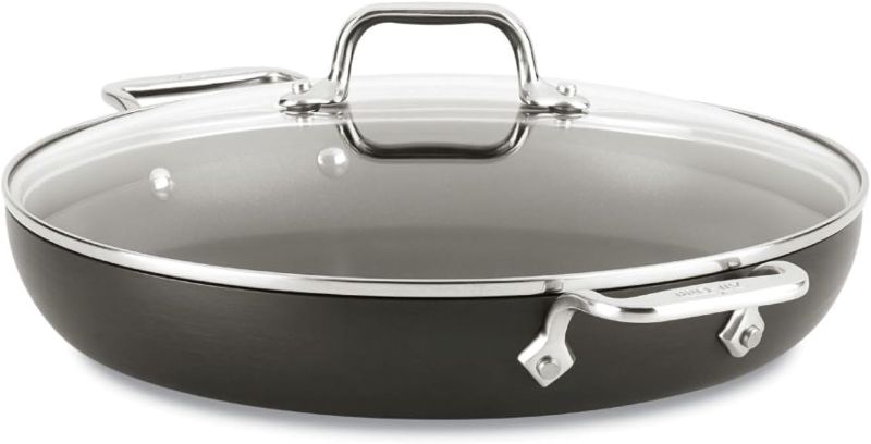 Photo 1 of All-Clad HA1 Hard Anodized Nonstick Everyday Pan 12 Inch Induction Pots and Pans, Cookware Black
