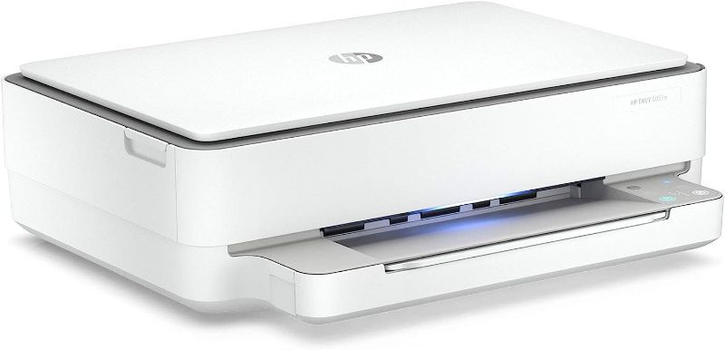 Photo 1 of HP ENVY 6055e All-in-One Wireless Color Printer, with bonus 6 months free Instant Ink (223N1A), white **PRINTER ONLY**
