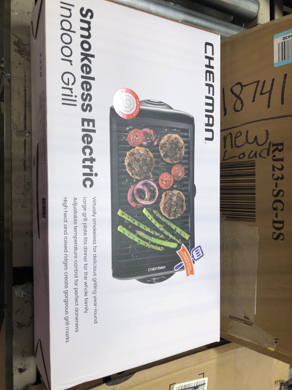 Photo 1 of Chefman - Electric Smokeless Indoor Grill With Nonstick Coating - Black