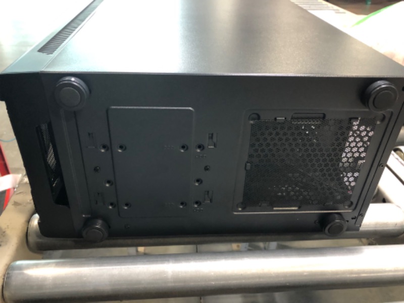 Photo 1 of MUSETEX ATX PC Case Pre-Install 6 PWM ARGB Fans, Polygonal Mesh Computer Gaming Case, Opening Tempered Glass Side Panel Mid-Tower Case, USB 3.0 x 2, Black, NN8
