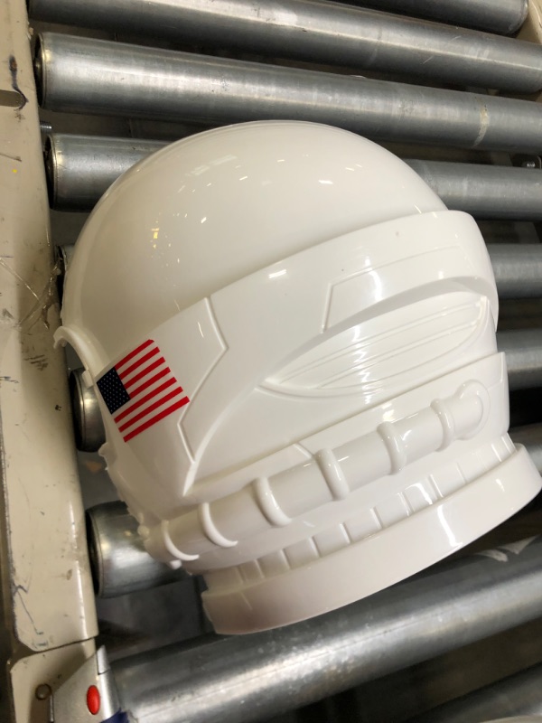Photo 1 of Astronaut Helmet with Movable Visor Pretend Play Toy Set for School Classroom Dress Up, Role Play Accessory, Stocking, Birthday Party Favor Supplies, Girls, Boys, Kids and Toddler (White)-M White Medium(8-10 yrs)