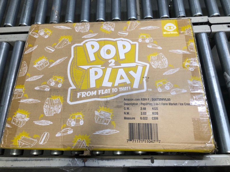 Photo 2 of Pop2Play Pretend Playset – Lifesize Ice Cream Shop Doubles as Flower Market for Hours of Role Play Fun – Spacesaver Toy Folds Flat Ice Cream Shop / Market