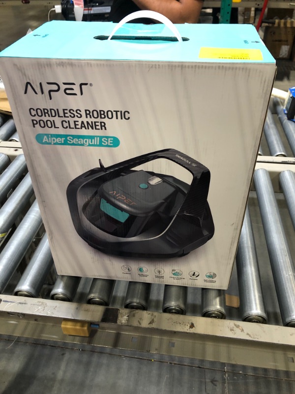 Photo 2 of AIPER Cordless Robotic Pool Cleaner, Pool Vacuum Lasts 90 Mins, LED Indicator, Self-Parking, Ideal for Above/In-Ground Flat Pools up to 40 Feet
