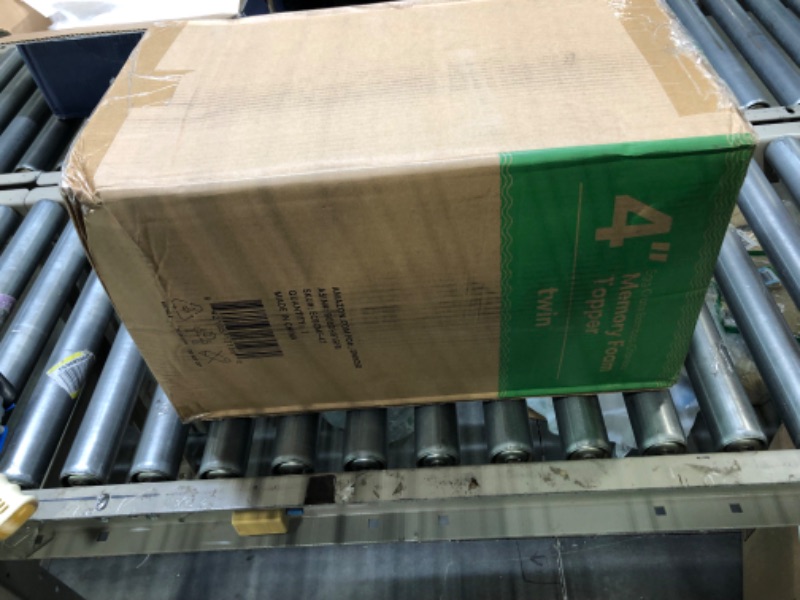 Photo 1 of Mellow 4 Inch Egg Crate Memory Foam Mattress Topper with Infusion, Twin Twin 4 Inch Egg Crate