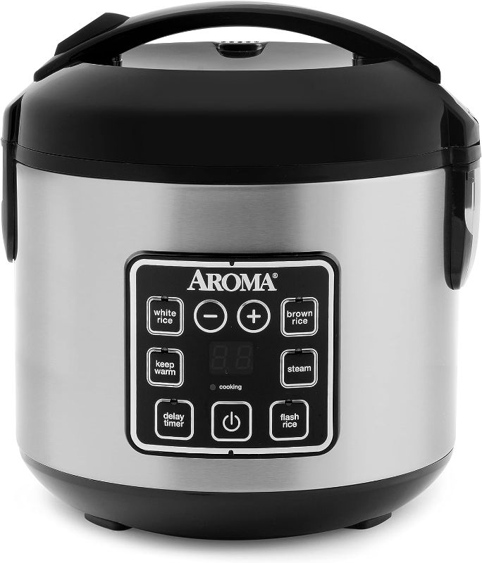 Photo 1 of Aroma Housewares ARC-914SBD Digital Cool-Touch Rice Grain Cooker and Food Steamer, Stainless, Silver, 4-Cup (Uncooked) / 8-Cup (Cooked)
