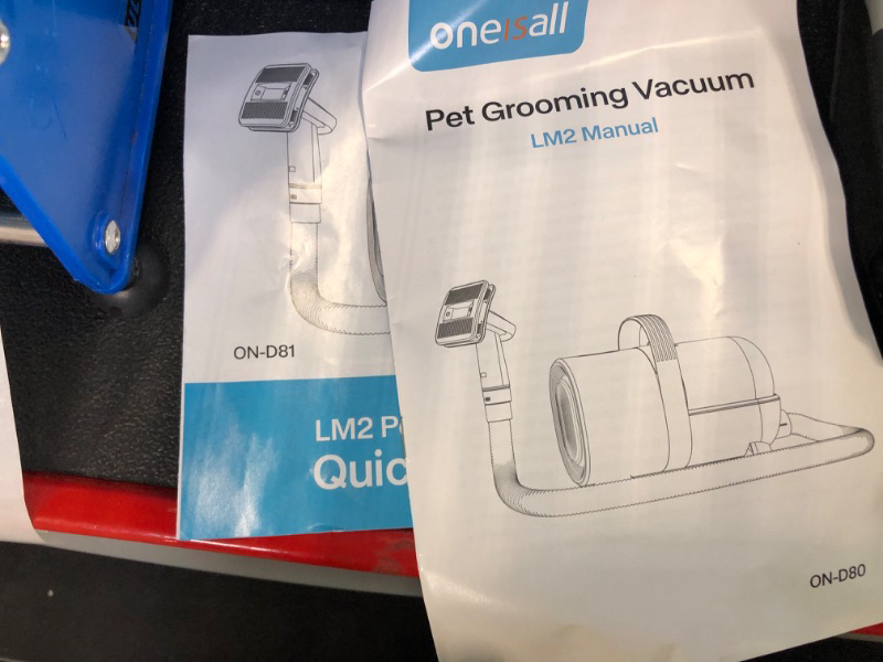 Photo 1 of oneisall Dog Grooming Kit & Dog Hair Vacuum & Dog Nail Grinder 3 in 1 , Professional Pet Grooming Vacuum with 7 Pet Grooming Tools for Shedding Thick & Thin Dogs Cats Pet Hair (Blue)