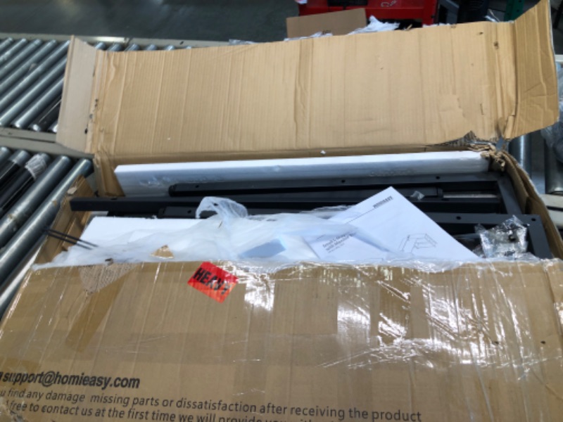 Photo 1 of Homieasy L Shaped Computer Desk with LED Strip & Power Strip, 47 Inch Corner Desk with Monitor Stand Reversible Storage Shelves, Modern Simple Home Office Gaming Desk with Storage Bag(White Oak) White Oak 47inch