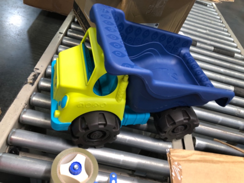 Photo 2 of B. toys by Battat B. Toys - Colossal Cruiser - 20 Large Sand Truck - Beach Toy Dump Trucks for Kids 18 M (Lime/Navy)