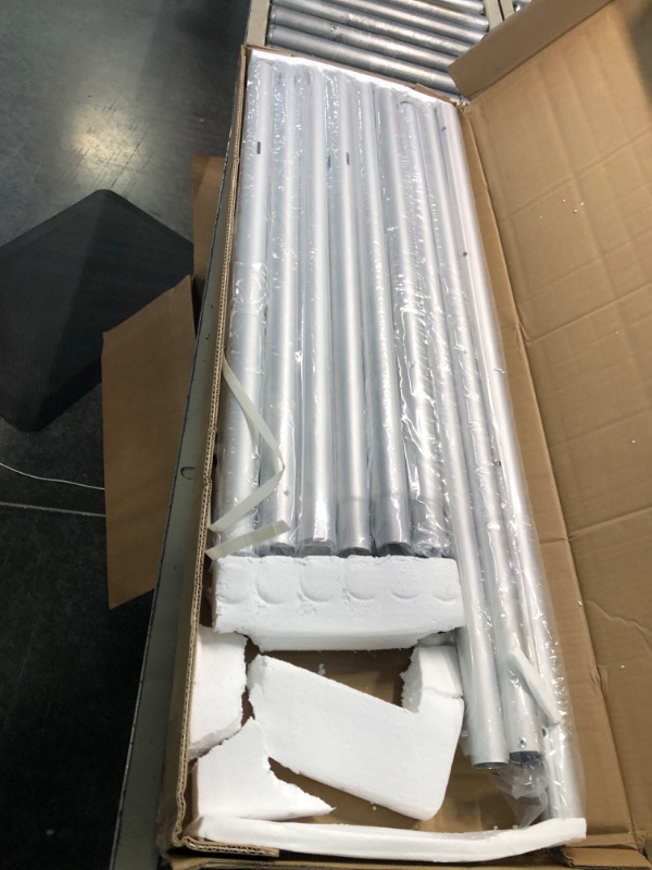 Photo 1 of Hecis Pipe and Drape Backdrop Stand Kit 8ft x 10ft, Backdrop Stand Heavy Duty Wedding Backdrop for Events Wedding Decoration Backdrop Frame