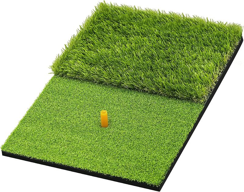 Photo 1 of  Foldable Golf Hitting Mat, Portable Golf Practice Grass Mat for Indoor/Outdoor, Anti-Deformation