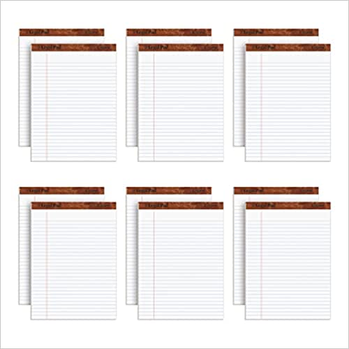 Photo 1 of TOPS 8.5 x 11 Legal Pads, 12 Pack, The Legal Pad Brand, Wide Ruled, White Paper, 50 Sheets Per Writing Pad, Made in the USA (7533)