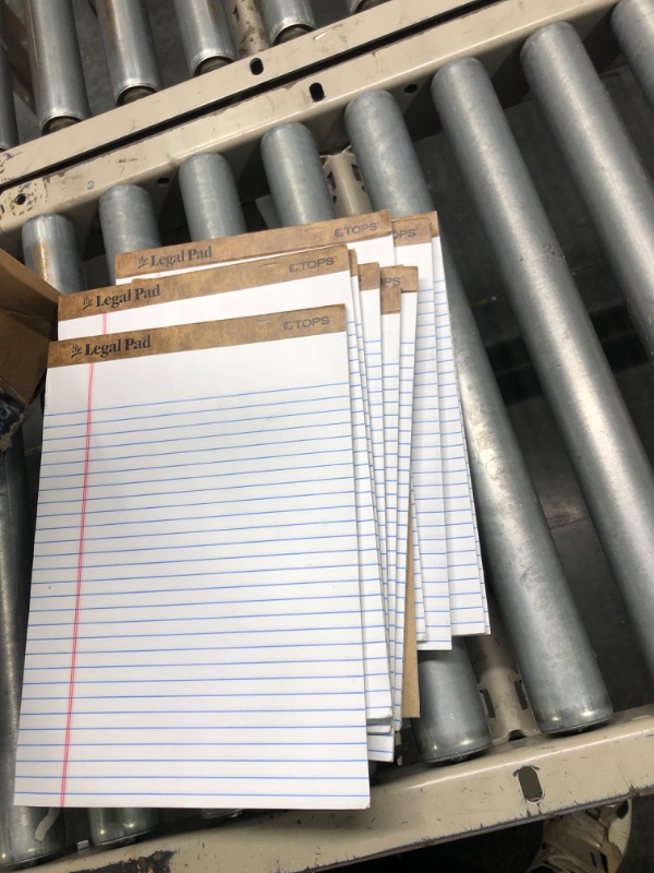 Photo 1 of TOPS 8.5 x 11 Legal Pads, 12 Pack, The Legal Pad Brand, Wide Ruled, White Paper, 50 Sheets Per Writing Pad, Made in the USA (7533)