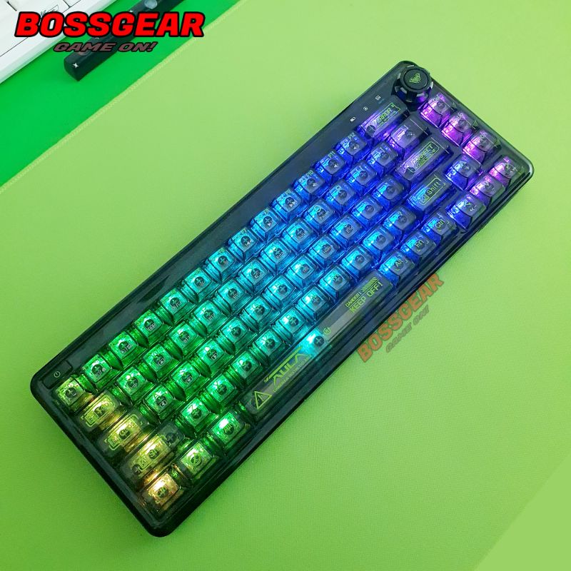 Photo 1 of AULA F68 Transparent Gasket 3-Mode RGB Mechanical Keyboard
