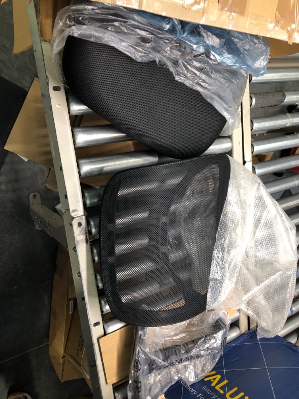 Photo 1 of Mid Back Mesh Office Chair Ergonomic Swivel Black Desk Office Chair Flip Up Armrests with Lumbar Support Adjustable Height Computer Task Chairs