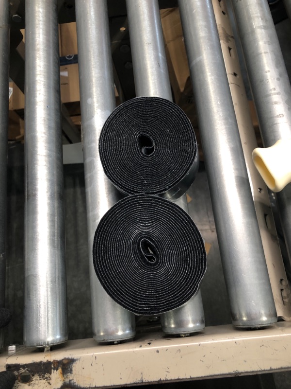 Photo 1 of 2 Inch Adhesive Black Hook and Loop Tape - 5 Yards, Heavy Duty Strips/Industrial Strength Sticky Fastener