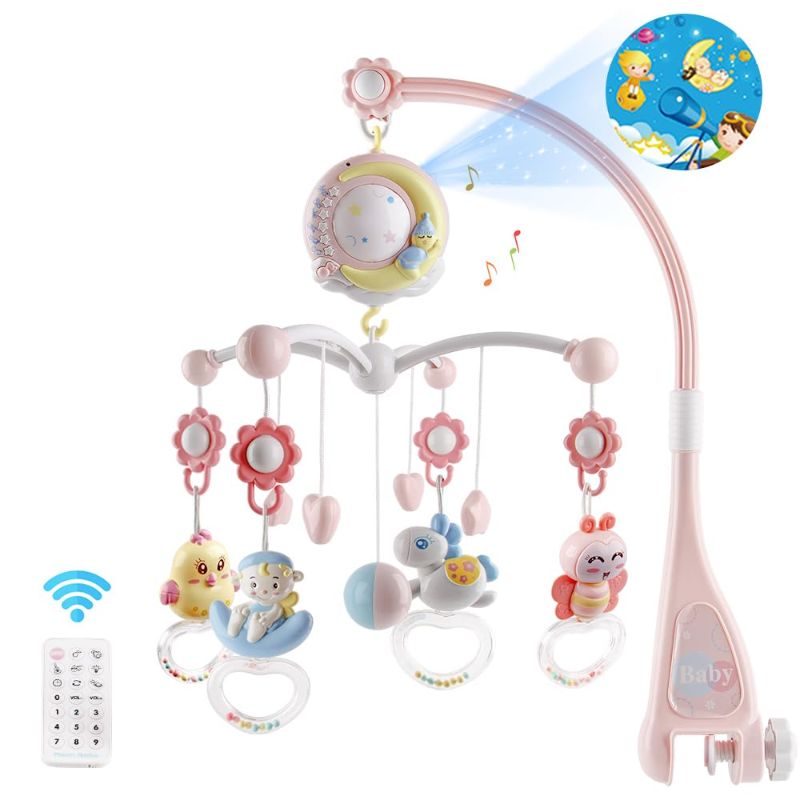 Photo 1 of Baby Musical Crib Mobile with Timing Function Projector and Lights,Hanging Rotating Rattles and Remote Control Music Box with 150 Melodies,Toy for Newborn 0-24 Months