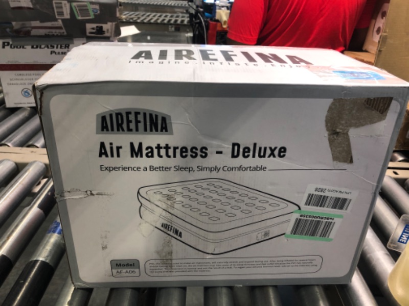 Photo 2 of Airefina Comfort Air Mattress  with Built-in Electric Pump, Inflatable Bed in 3 Mins Self-Inflation/Deflation, Flocked Surface Blow Up Bed for Home Portable Camping   new in box