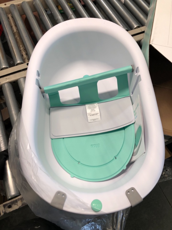 Photo 2 of 4-in-1 Grow-with-Me Bath Tub by Frida Baby Transforms Infant Bathtub to Toddler Bath Seat with Backrest for Assisted Sitting in Tub